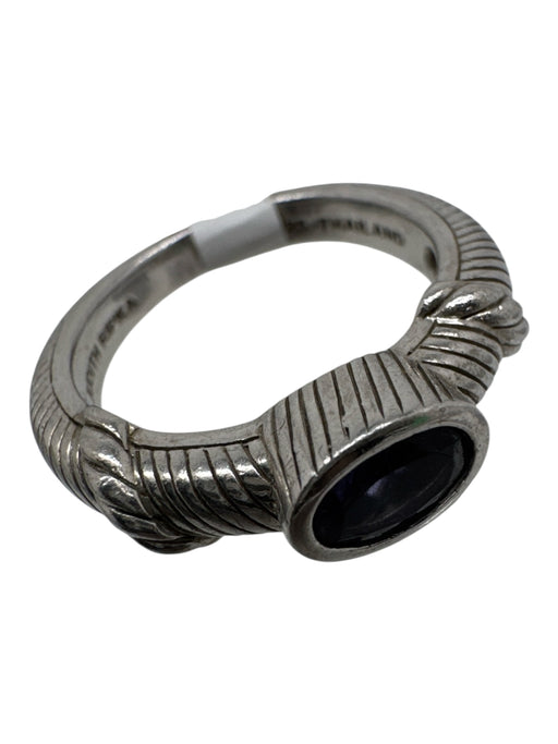 Judith Ripka Silver & Purple 925 Silver Iolite Line Details Ring Silver & Purple