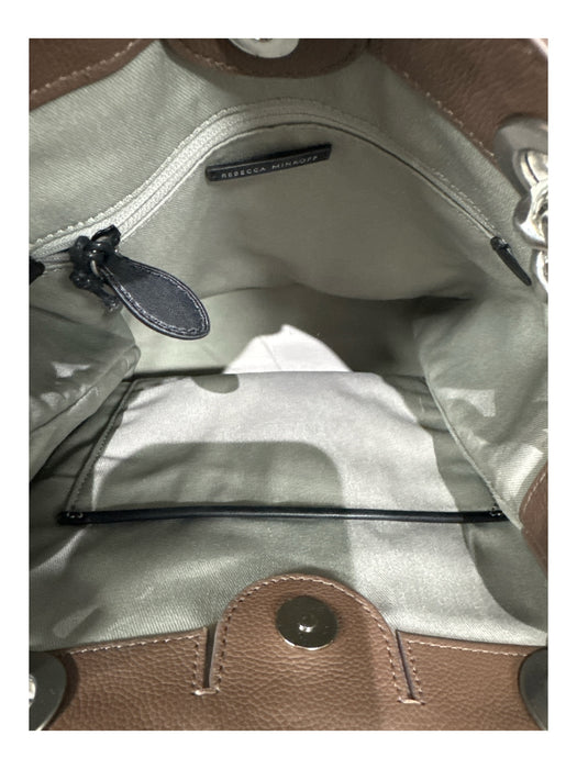 Rebecca Minkoff Brown Leather Silver Hardware Magnetic Close Chain Strap Bag Brown / M