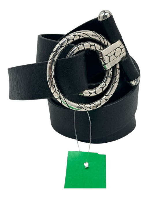 Brighton Black & Silver Leather Stud Detail Belts Black & Silver / M