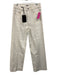 Paige Size 26 Cream White Cotton Blend Denim Contrast Stitch Jeans Cream White / 26