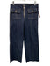 Cinq a Sept Size 6 Dark Wash Cotton Blend Denim Contrast Stitch Wide Leg Jeans Dark Wash / 6