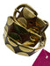 Infinity Fienze Brown & Gold Tone Leather Metal Detail Half Circle Belts Brown & Gold Tone / M