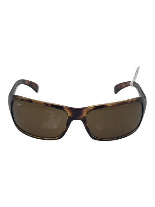 Ray Ban Brown Print Acetate Tortoise shell Dark Tint Polarized Sunglasses Brown Print
