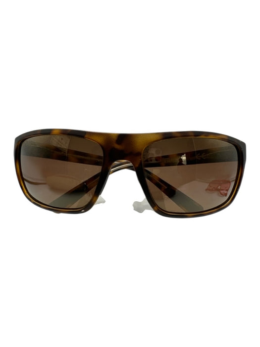 Maui Jim Case Incl Brown Print Plastic Tortoise Shell Matte Sunglasses Brown Print