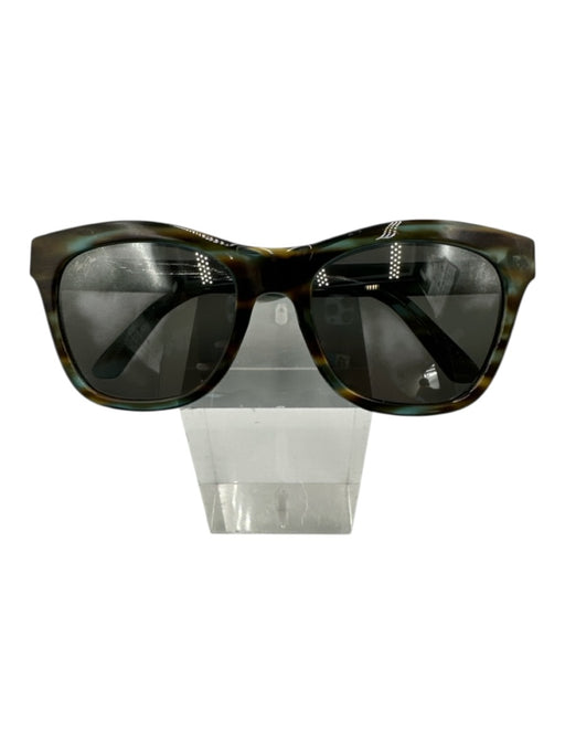 Maui Jim Brown, Green, Blue Acetate Abstract Dark Tint Sunglasses Brown, Green, Blue