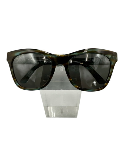 Maui Jim Brown, Green, Blue Acetate Abstract Dark Tint Sunglasses Brown, Green, Blue