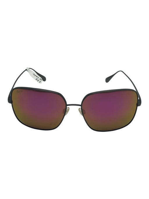 Maui Jim Purple Metal Bronze Mirrored Square Sunglasses Purple