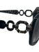 Brighton Black & Silver Acetate Silver Hardware Chainlink Dark tint Sunglasses Black & Silver
