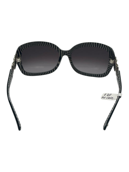 Brighton Black & Silver Acetate Silver Hardware Chainlink Dark tint Sunglasses Black & Silver