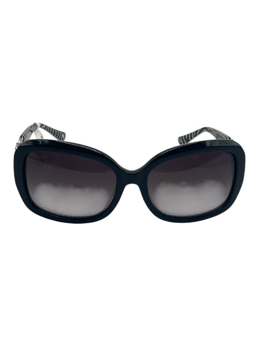 Brighton Black & Silver Acetate Silver Hardware Chainlink Dark tint Sunglasses Black & Silver