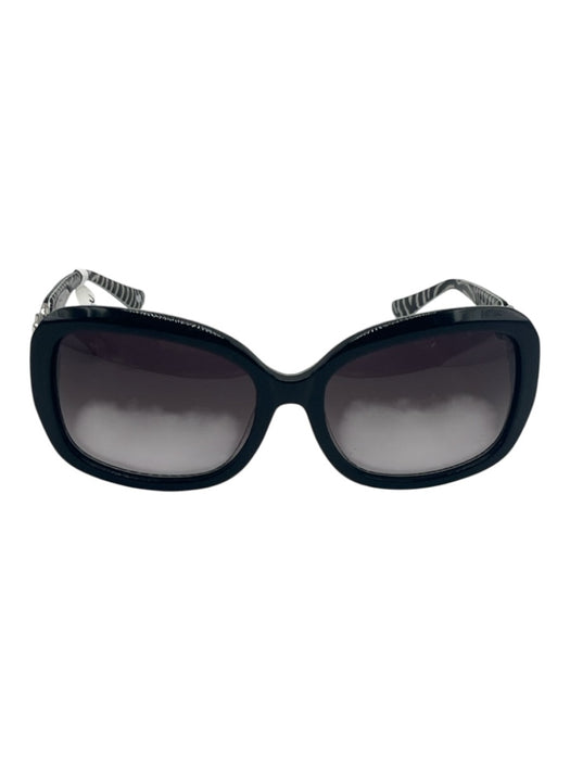 Brighton Black & Silver Acetate Silver Hardware Chainlink Dark tint Sunglasses Black & Silver