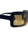 Chanel Brown Plastic Gradient Gold Hardware Rectangle Vintage Sunglasses Brown