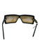 Chanel Brown Plastic Gradient Gold Hardware Rectangle Vintage Sunglasses Brown