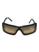 Chanel Brown Plastic Gradient Gold Hardware Rectangle Vintage Sunglasses Brown
