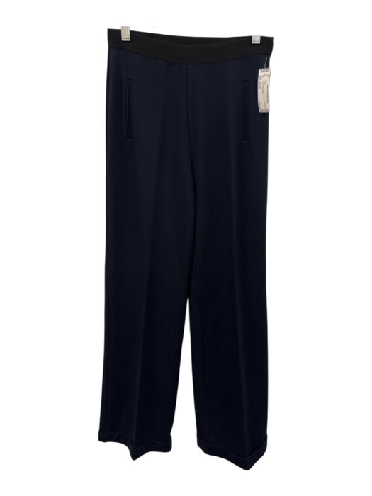 Elie Tahari Size Small Navy Rayon Blend Elastic Waist Flare Trouser Pants Navy / Small