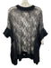 Valentino Size Est Size S/M Black Lace Short Sleeve Top Black / Est Size S/M