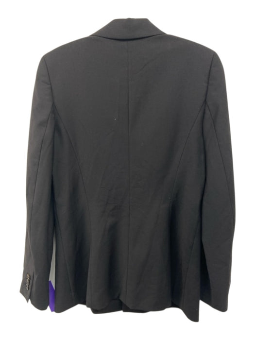 Escada Size 34 Black Wool Blend 1 Button Long Sleeve Jacket Blazer Black / 34