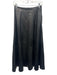 Vakko Size 10 Black Leather Maxi Side Zip Flounce Vintage Skirt Black / 10