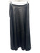 Vakko Size 10 Black Leather Maxi Side Zip Flounce Vintage Skirt Black / 10