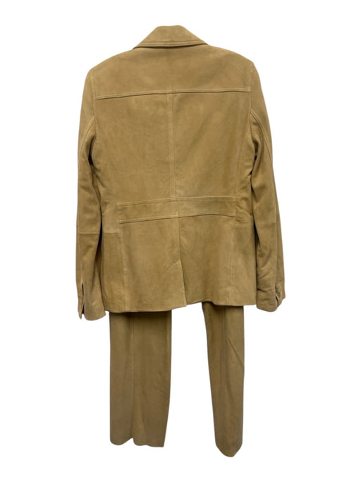 Banana Republic Size 6 Khaki Beige Goat Suede Blazer High Rise 2 Button Pant Set Khaki Beige / 6
