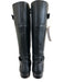 Ugg Shoe Size 7.5 Black Leather Knee High Side Zip Buckle Boots Black / 7.5