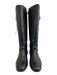Ugg Shoe Size 7.5 Black Leather Knee High Side Zip Buckle Boots Black / 7.5