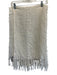 Alpaca International White Baby Alpaca Boucle Knife Pleats Fringe Edging scarf White