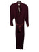Fleur't Size S/M Burgundy Red Rayon Blend Metallic Thread Lace Detail Dress Set Burgundy Red / S/M