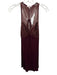 Fleur't Size S/M Burgundy Red Rayon Blend Metallic Thread Lace Detail Dress Set Burgundy Red / S/M