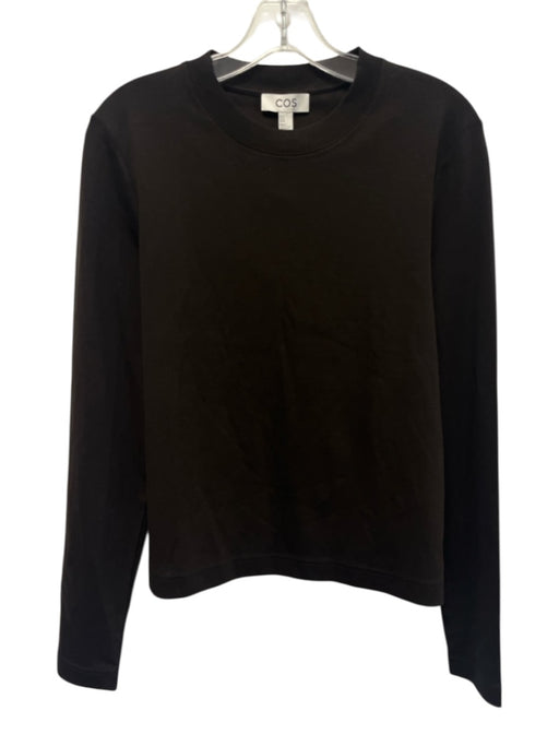COS Size M Dark Brown Cotton Long Sleeve T Shirt Top Dark Brown / M