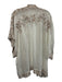 Johnny Was Size M Cream White & Beige Cupra Rayon Embroidered 1/2 Sleeve Jacket Cream White & Beige / M