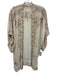 Johnny Was Size M Cream White & Beige Cupra Rayon Embroidered 1/2 Sleeve Jacket Cream White & Beige / M
