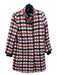 Banana Republic Size XS Red, Cream & Blue Polyester & Acrylic Houndstooth Coat Red, Cream & Blue / XS