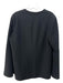 Lafayette 148 Size M Black Acetate & Polyester V Neck Long Bell Sleeve Top Black / M