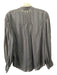 Rebecca Taylor Size M Black Silk Smocked Detail Stripe Long Sleeve Top Black / M