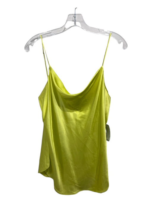 5a7 Cinq a Sept Size L Green Silk Spaghetti Strap Cowl Neck Slip Top Green / L