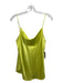 5a7 Cinq a Sept Size L Green Silk Spaghetti Strap Cowl Neck Slip Top Green / L