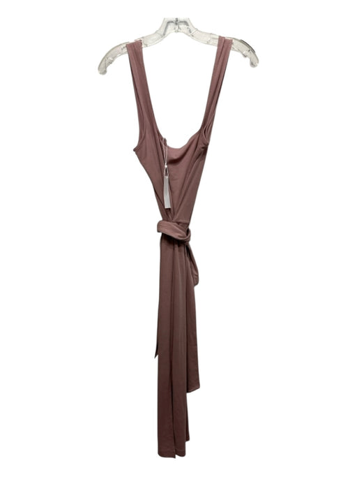 Vince Size M Mauve Cotton Sleeveless Side Slit Belt Inc Dress Mauve / M