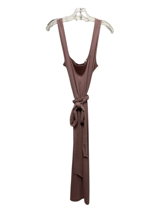 Vince Size M Mauve Cotton Sleeveless Side Slit Belt Inc Dress Mauve / M