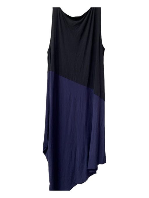 Eileen Fisher Size XL Black & Navy Viscose Sleeveless color block Dress Black & Navy / XL