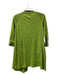 Lafayette 148 Size Large Apple Green Linen Round Neck Pleated Neck 1 Button Top Apple Green / Large