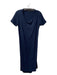 Theory Size Large Navy Modal & Cotton Short Sleeve Scoop Neck Open Back Dress Navy / Large