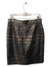 Catherine Malandrino Size 6 Black & Gold Acrylic Blend Back Zip Shimmer Skirt Black & Gold / 6