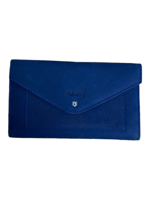 Dubarry of Ireland Blue Leather Pebbled Snap Zipper Wallets Blue