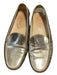 Tods Shoe Size 37.5 Silver Leather Slip On Grip Bottom Loafer Almond Toe Shoes Silver / 37.5