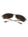 Ray Ban Brown Metal Bronze Hardware Rectangle Nose Guard Wire Arms Sunglasses Brown