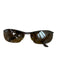 Ray Ban Brown Metal Bronze Hardware Rectangle Nose Guard Wire Arms Sunglasses Brown