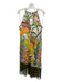 One33 Social Size 10 Green, Orange, Multi Polyester Side Ruching high neck Dress Green, Orange, Multi / 10