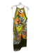 One33 Social Size 10 Green, Orange, Multi Polyester Side Ruching high neck Dress Green, Orange, Multi / 10