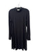 Vince Size M Black Modal Long Sleeve High Neck Above knee loose fit Dress Black / M